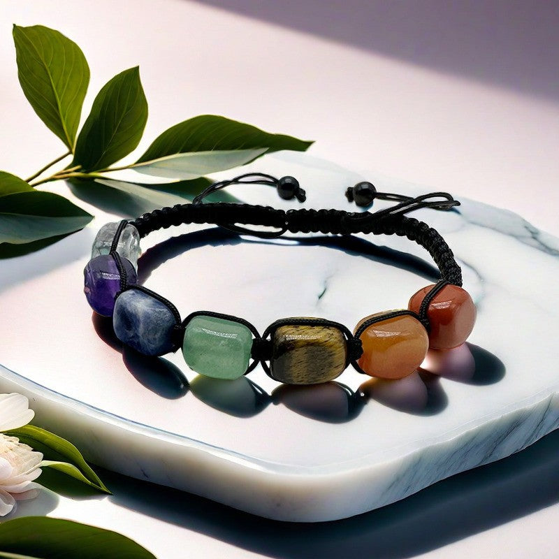 Natural Stone Beaded Stretch Bracelet 8mm