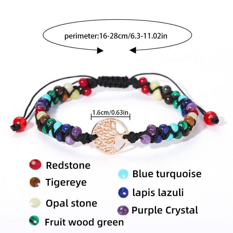 Natural Stone Beaded Stretch Bracelet 8mm