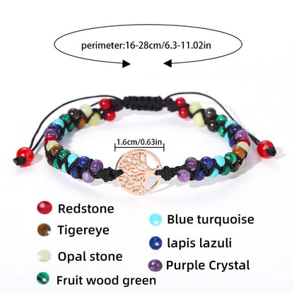 Natural Stone Beaded Stretch Bracelet 8mm